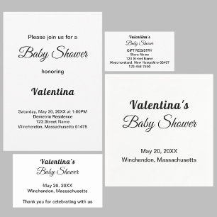 Serviette En Papier Papier Baby shower noir et blanc
