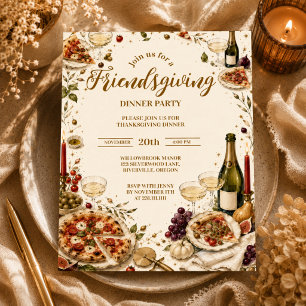 Étiquettes-cadeau Chic Pizza & Prosecco Friendsgiving
