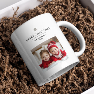 Ornement En Céramique "Ornement de Noël Joyeux personnalisé avec photo