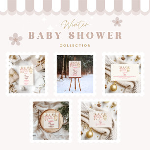 Carte D'accompagnement Raffle de Diapper de Cheval Rose de Noël