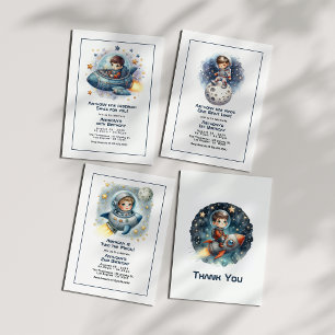 Carte De Remerciements Rocket Stellar Boy Space