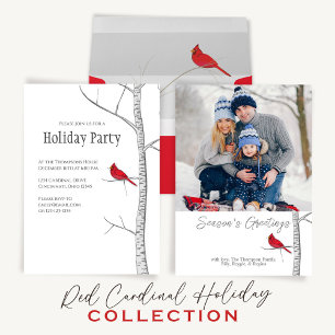 Cartes Pour Fêtes Annuelles Bonnes Fêtes Holiday Red Cardinal
