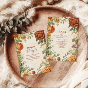 Assiettes En Carton Terracotta Floral Baby in Bloom Baby shower