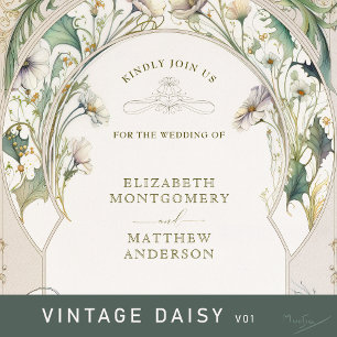 Vintage Wedding Invitations Art Nouveau par Mucha