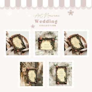 Save The Date Dark Romance Art Nouveau Mariage