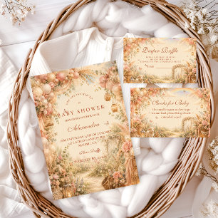 Carte D'accompagnement Tirage au sort de couches élégant rose boho