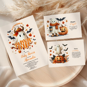 Een kleine boe heeft bijna een Halloween Baby show Papieren Bordje