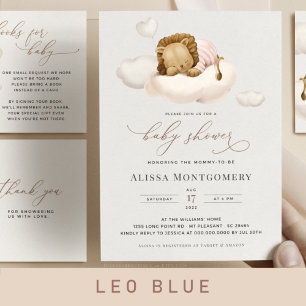 Invitation du Baby shower de Lion