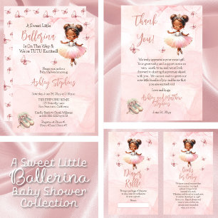 Invitation Petite Ballerina Est En Route Tutu Baby shower