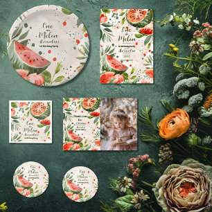 Papier Cadeau 'One in a Melon' mignonne Watermelon fille 1er ann