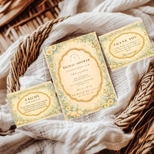 Invitation Vintage Fête de Fiançailles de la Daisy Côtière