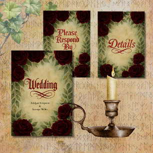 Serviette En Papier Gothique médiéval antique vintage rose mariage