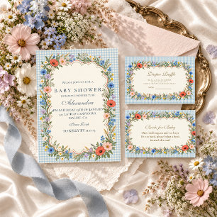Serviette En Papier Baby Shower Fleur Sauvage Multicolore