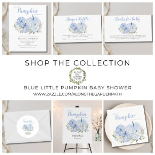 Invitation Baby shower Citrouille Blue Little