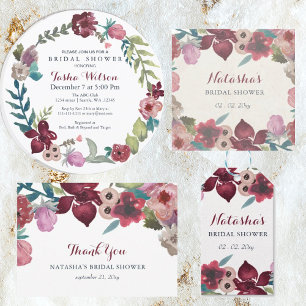 Boho Floral Garden Vrijgezellenfeest Bedankkaart
