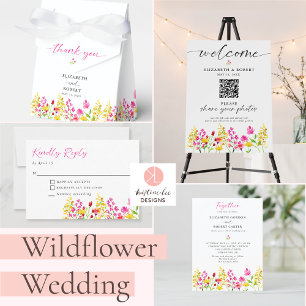 Budget Wildflower Wedding Waterverf Elegant