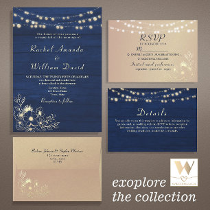 Menu Rustique Mariage en bois