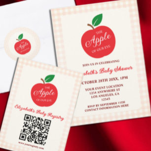 Invitation La Pomme De Notre Baby shower Oeil