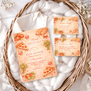 Zoete Pizza Baby Shower Servet