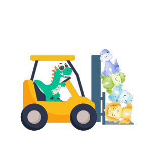 Invitation Funky bébé dinosaure camion à ordures Anniversaire