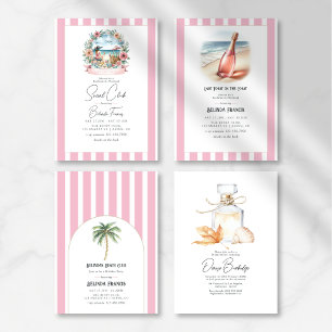 Invitation Blush Social Club Bachelorette Week-end Itinéraire