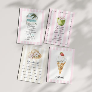 Coastal Chic Preppy Oud Geld Zomer Verjaardag  Kaart