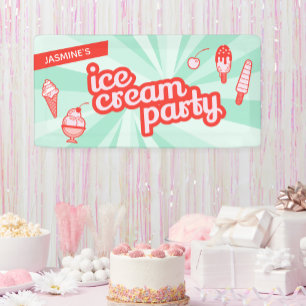 Retro Crème de glace Anniversaire Fête Invitation