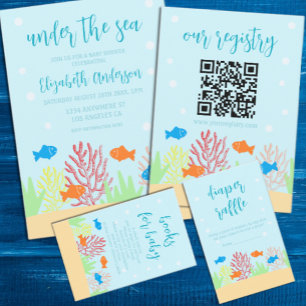 Invitation Baby shower Sea Life