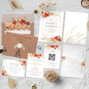 Poster Aquarelle Boho Floral Mariage Cartes de sièges
