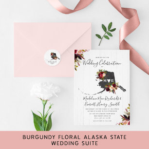 Invitation de mariage de destination de l'état de 