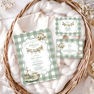 Serviette En Papier Baby shower Rustique de pêche de petit pêcheur