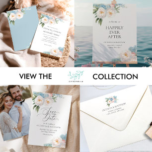 Fleurs roses douces Programme de mariage botanique