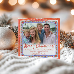 Invitation Watercolor Floral Block Imprimer Noël