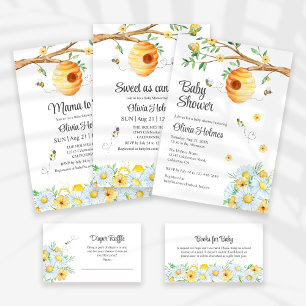 Serviette En Papier Honeypeb Bee Chamomile Baby shower