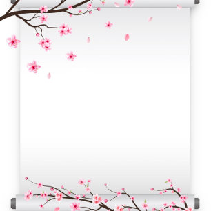 Invitation Japonais Défiler Cerisier Fleur Arbre Couples Douc