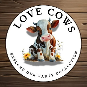 1er Anniversaire Cute Baby Cow Invitation