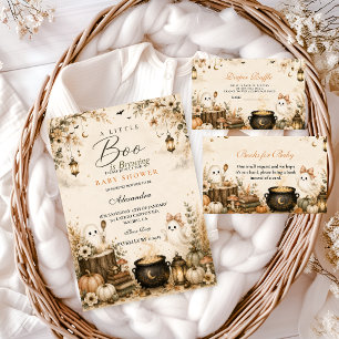 Elegante Little Boo Is Brewing Coffee Luier Raffle Informatiekaartje