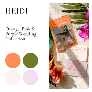 Carte D'accompagnement Détails minimaux sur le Mariage orange clair