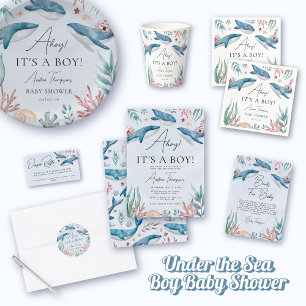 Carte D'accompagnement Sous les livres de baleines marines pour le Baby s