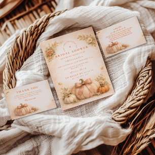 Carte De Remerciements Fête de mariage champêtre Citrouille Nœud papillon