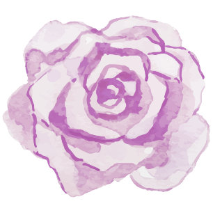 Rose d'aquarelle violet   FAIRE-PART DE MARIAGE