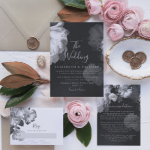 Papier Budget B&W Antique Vintage Floral Mariage
