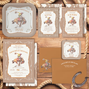 Serviette En Papier Western Cowboy Bucking Bronco 2