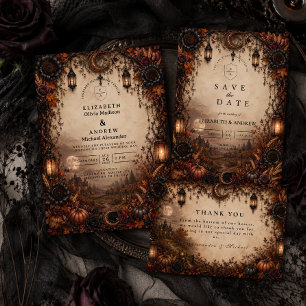 Save The Date Mariage Romantique de Rêve d'Automne
