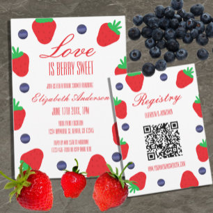 Carte D'accompagnement L'amour est Berry Fête des mariées de fruits sucré