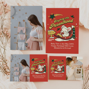 Photo Couple Noël Grossesse Faire-part