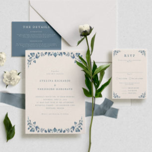 Victoria Portrait Faire-part de mariage