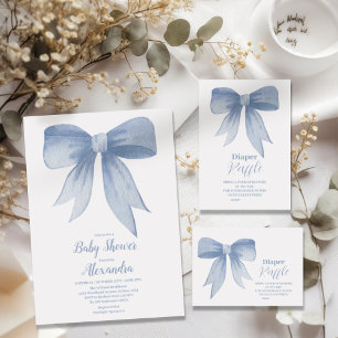Serviette En Papier Cute Blue Bow Ribbon Baby Boy Douche garçon
