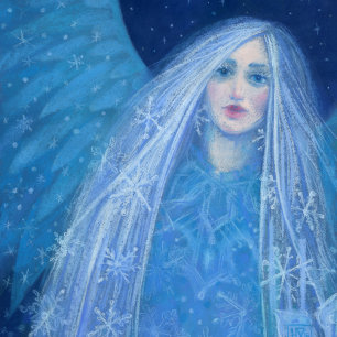 Cartes Pour Fêtes Annuelles Metelitsa Snow Girl Snegurochka Noël Angel