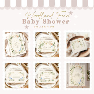 Invitation Élégant Baby shower de fougère des bois